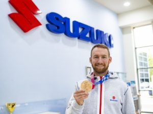 Olympic medalist Declan Brooks visits Suzuki GB